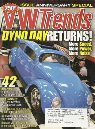 VW TRENDS 2003 NOV - OIL PUMP UPGRADE, ’63 23-WINDOW, SWEET ’65 NOTCH